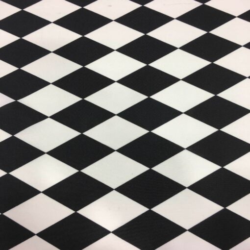 Tissu Burlington arlequin noir et blanc