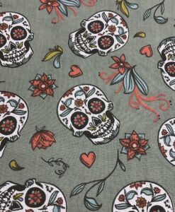 Tissu calavera vert