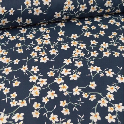 Tissu coton amandier