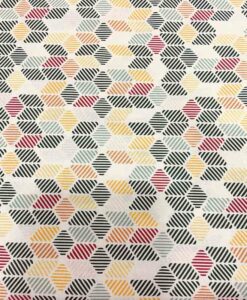 Tissu coton bio cube 3D