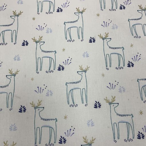 Tissu coton cerf