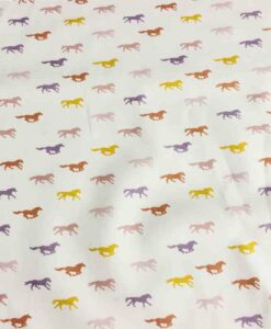 Tissu coton chevaux