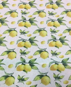 Tissu coton citron