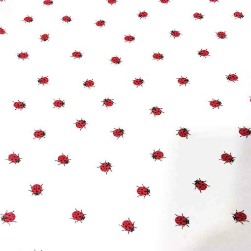 Tissu coton coccinelles