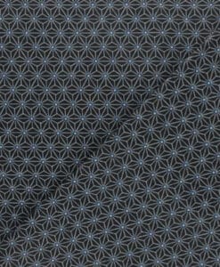 Tissu coton cube géométrique noir et bleu