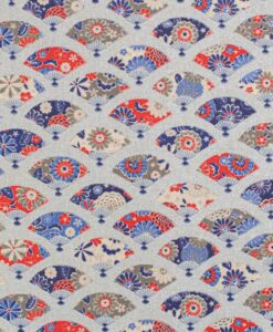 Tissu coton eventail-japonais