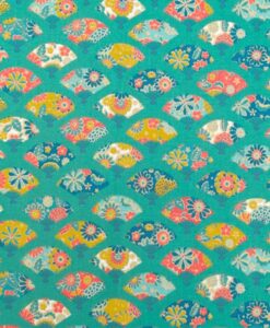 Tissu coton éventail japonais