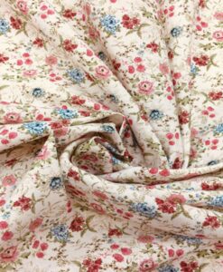 Tissu coton fleuris vintage