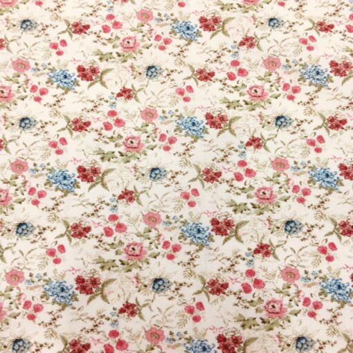 Tissu coton fleuris vintage