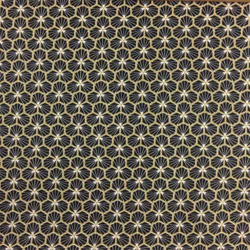 Tissu coton fradji noir