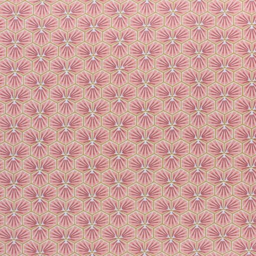 Tissu coton fradji rose