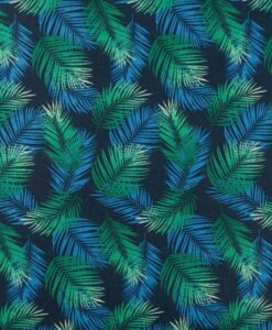Tissu coton imprimé feuille des tropiques