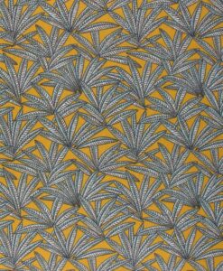 Tissu coton imprimé janaina moutarde
