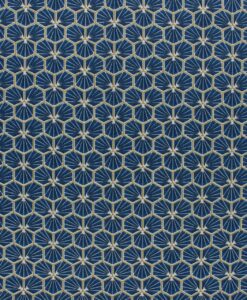 Tissu coton imprimé motif fradji bleu