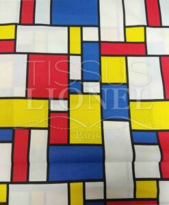 Tissu coton imprimé new mondrian