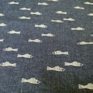 Soimoi Violet Maillot De Coton En Tissu Poisson Ocean Tissu