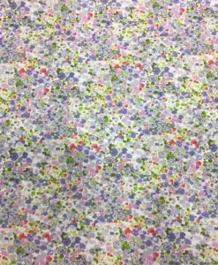 Tissu coton marguerite parme