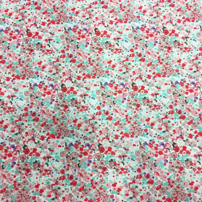 Tissu coton marguerite rouge Vente de Tissus au mètre Tissus Lionel