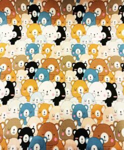 Tissu coton mon petite ourson