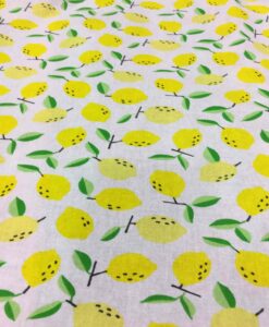 Tissu coton motif imprimé citron