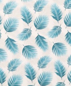 Tissu coton plume bleu canard