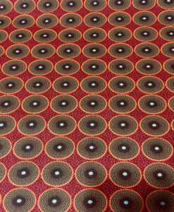 Tissu coton style Wax Africain batik bordeaux