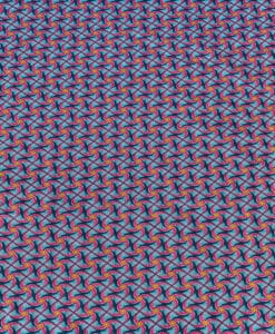 Tissu coton style Wax Africain kita turquoise