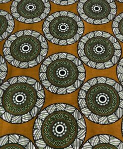 Tissu coton wax imprimé cercles mandala