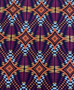 Tissu coton wax imprimé Diamants crépuscule