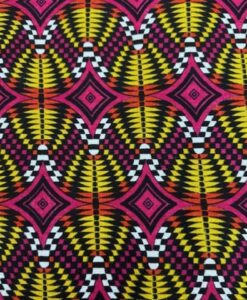 Tissu coton wax imprimé Diamants Flamenco