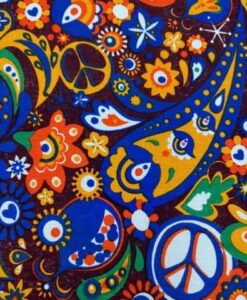 Tissu coton wax imprimé Fleurs bohèmes