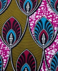 Tissu coton wax imprimé Gousses tropicales