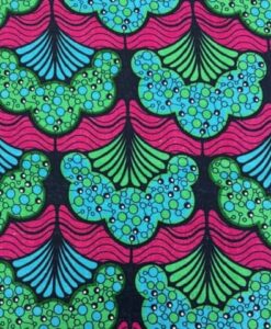 Tissu coton wax imprimé Nuages tropicaux