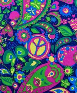 Tissu coton wax imprimé Paisley fuchsia