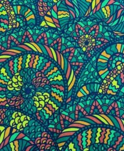 Tissu coton wax imprimé Spirales Caraïbes