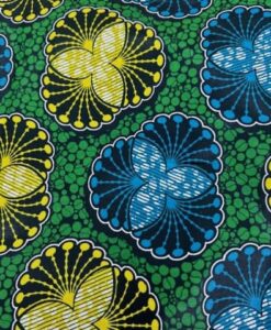 Tissu coton wax imprimé Trèfles tropicaux