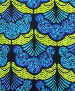 Tissu coton wax imprimé Vagues Bora-Bora