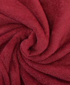 Tissu doudou bordeaux