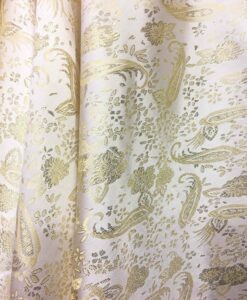 Jacquard lurex or et or cachemire