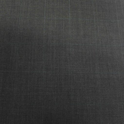 Tissu lainage gris anthracite à carreaux