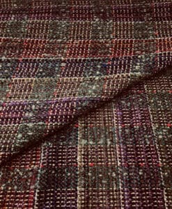 Tissu tweed laine polyester carreaux