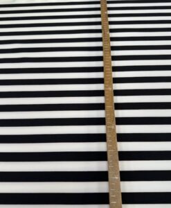 Tissu microfibre rayure noir et blanc