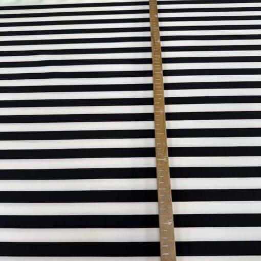 Tissu microfibre rayure noir et blanc