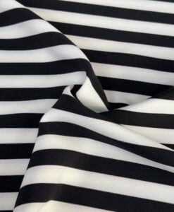 Tissu microfibre rayure noir et blanc