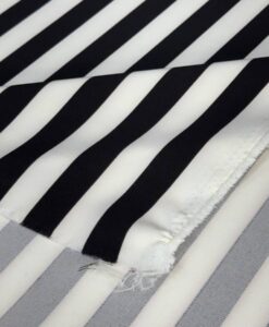 Tissu microfibre rayure noir et blanc
