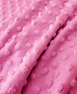 Tissu minky rose bonbon