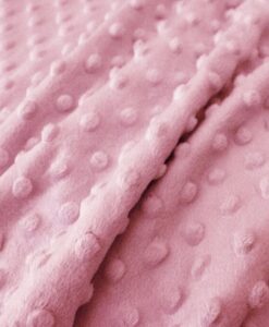 Tissu minky rose poudre
