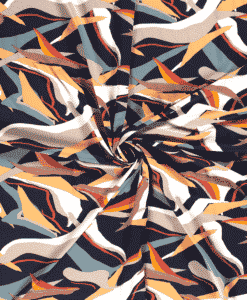 Tissu Polyester abstrait marine