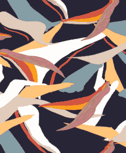 Tissu Polyester abstrait marine