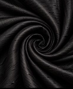 Tissu soie sauvage noir